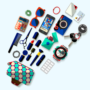 耳環(huán)圖標(biāo)與電子產(chǎn)品 卡通漫畫(huà)中的科技美學(xué)交融